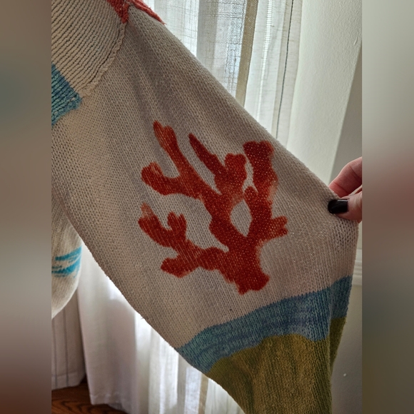 NWOT Pilcro by Anthropologie Icon Graphic Cardigan Sweater - Picture 12 of 15